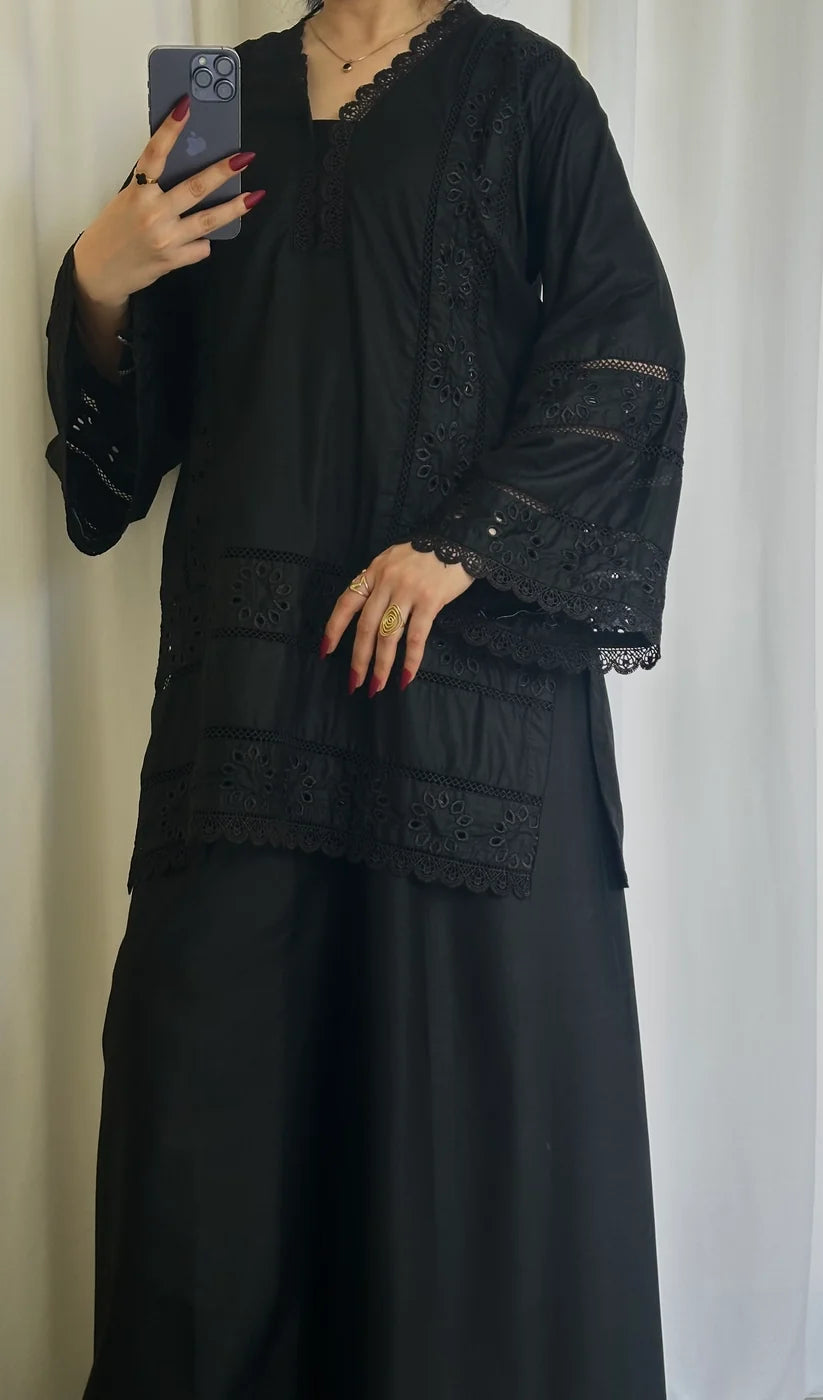 Viral ChickenKari 2 Pcs Suit (Black)
